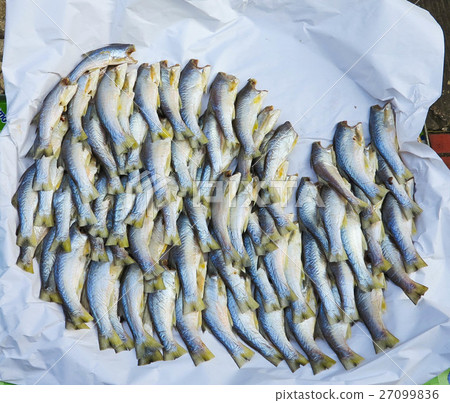 Dried fishs of local food at open market Dried fishs of local food at open market 27099836