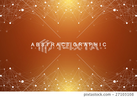 Geometric graphic background molecule and 27103108