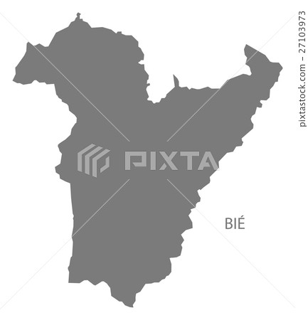 Bie Angola Map grey Bie Angola Map grey 27103973