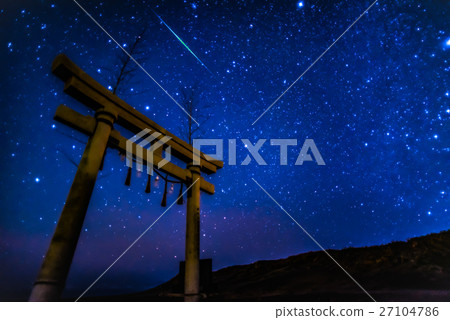 Torii and shooting star Torii and shooting star 27104786