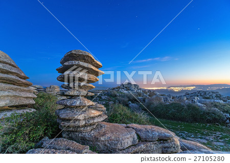 laminate rock in El Torcal natural park laminate rock in El Torcal natural park 27105280