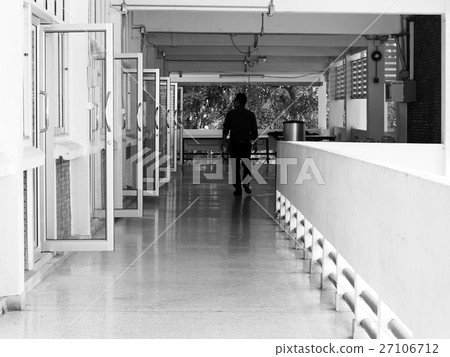 black and white photo empty balcony terrace black and white photo empty balcony terrace 27106712