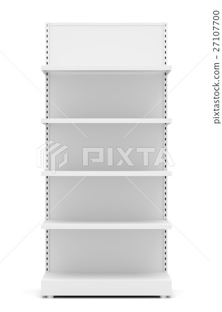 White Empty Retail Shelves 27107700
