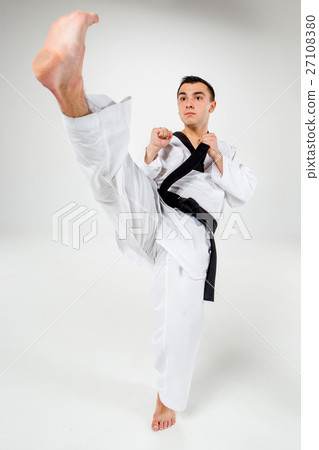 The karate man with black belt The karate man with black belt 27108380