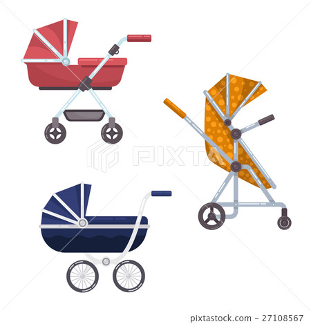 Baby carriage or infant, child wagon design 27108567