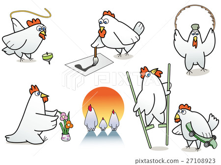 公雞新年日出年卡 27108923