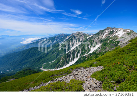 長野北阿爾卑斯山白馬嶺山 27109381
