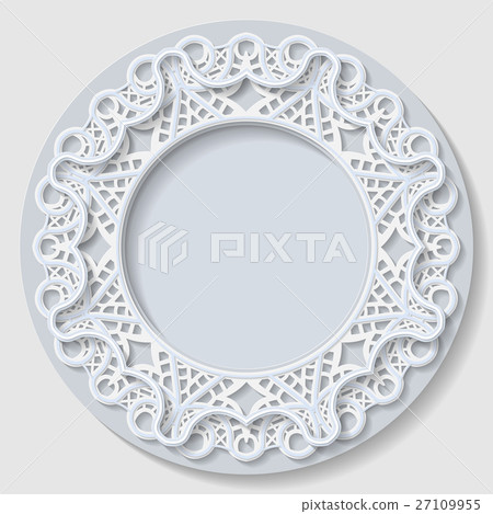 3D Vector bas-relief frame,vignette with ornaments 3D Vector bas-relief frame,vignette with ornaments 27109955