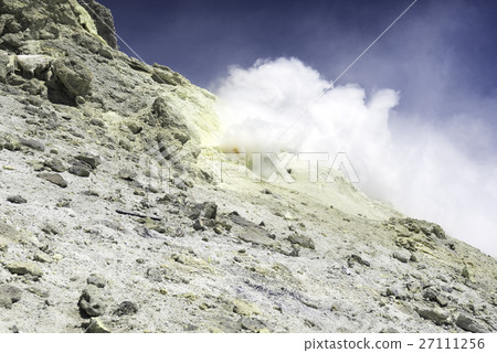 Cloud of minerals Sulfides rising from the volcano 27111256
