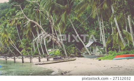 Wooden Pier of an Village on Gam Island,Raja Ampat Wooden Pier of an Village on Gam Island,Raja Ampat 27112032