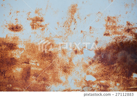 Rusted metal texture, blue paint Rusted metal texture, blue paint 27112883