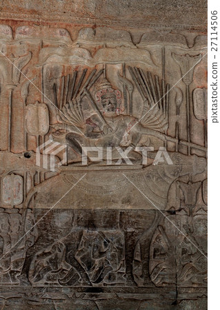 Relief of Angkor Watt First Corridor (Yama of heaven and hell scene "Enma Great") Relief of Angkor Watt First Corridor (Yama of heaven and hell scene "Enma Great") 27114506