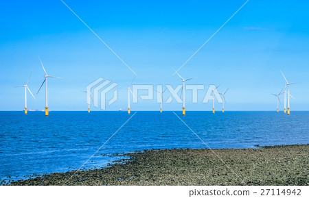 Offshore Wind Turbine in a Wind farm Offshore Wind Turbine in a Wind farm 27114942