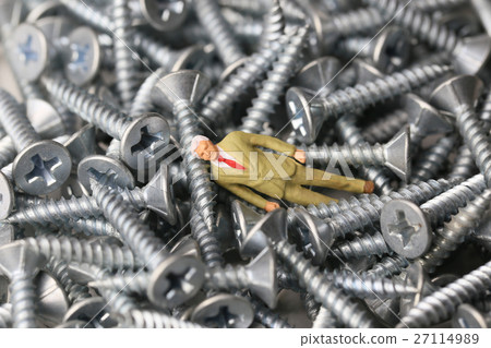 Screw and businessman 27114989