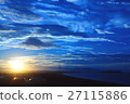 morning sun, sunrise, blue sky 27115886