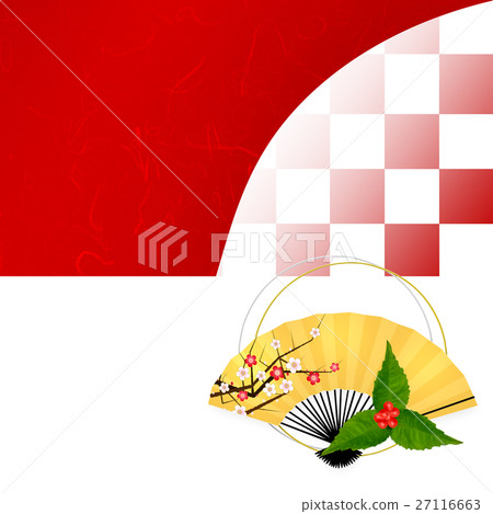 Japanese Pattern Plum Fan 27116663