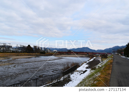 River flowing in Odate city, Nagagawa river River flowing in Odate city, Nagagawa river 27117134