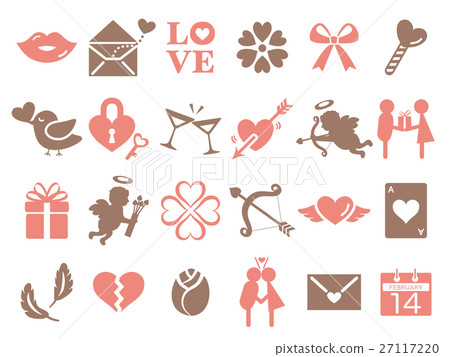 情人節的圖標集 27117220