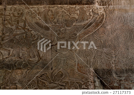 Relief of Garuda at the first corridor of Angkor Wat Relief of Garuda at the first corridor of Angkor Wat 27117373