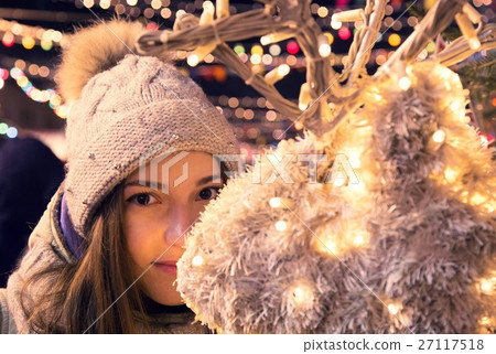 girl at the christmas fair girl at the christmas fair 27117518