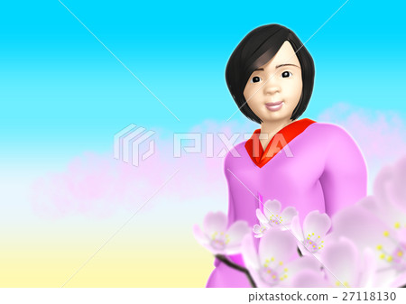 Sakura and school girls' portrait 27118130