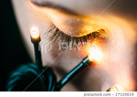 Close-up of closed eye 27120019