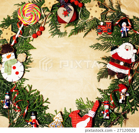 handmade christmas ornament rounded in mess with 27120020