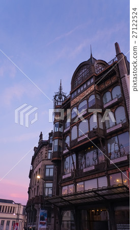 Early morning building of Brussels / musical instrument museum 27122524