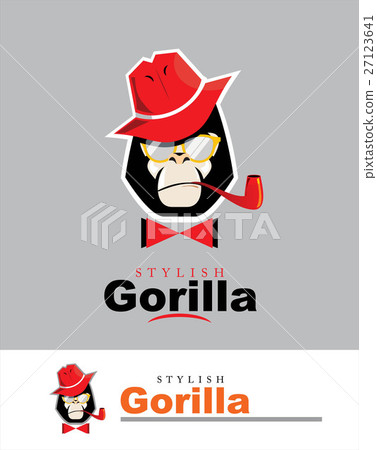 gorilla head. gorilla logo. gorilla with the hat 27123641