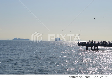 橫濱港，本牧碼頭海上釣魚公園 27124950