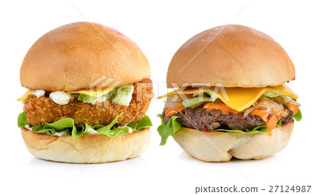 hamburger on white background 27124987