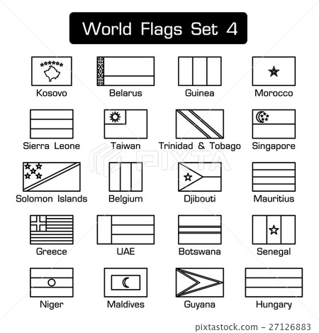 World flags set 4 . simple style and flat design . World flags set 4 . simple style and flat design . 27126883