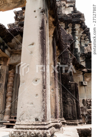 Cambodia's wartime warfare remaining in Angkor Wat Cambodia's wartime warfare remaining in Angkor Wat 27127807