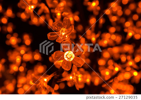 the light flower installation in a city the light flower installation in a city 27129035