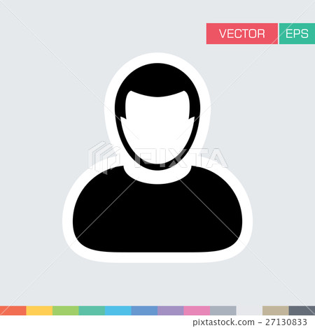 User Icon - Man Profile Avatar Vector illustration 27130833