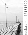 Pier and electric light extending to the sea 27131600