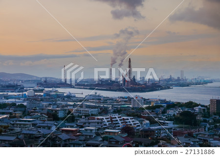 Dusk of the industrial area Dusk of the industrial area 27131886