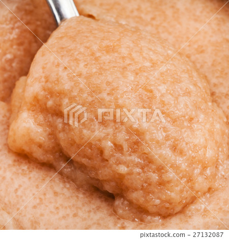 salty caviar of saffron cod with spoon close up 27132087