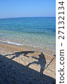 Shadow pleasure play on the sandy beach of Chios 27132134