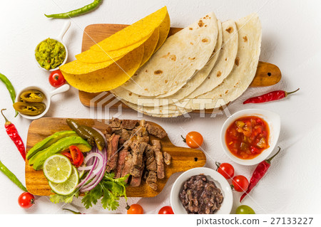 Taco set Mexican food Mexican food tacos 27133227