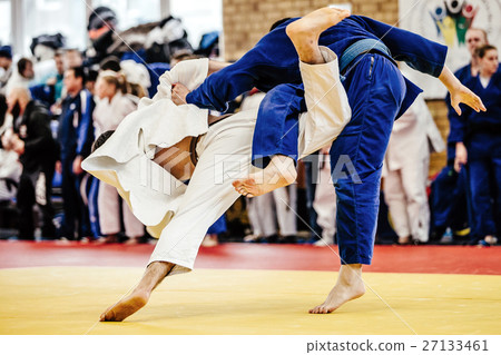 fight two judo athlete 27133461