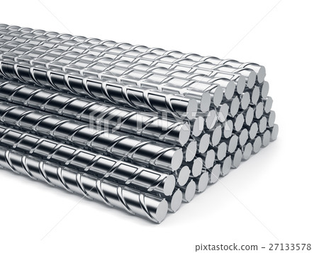 Reinforcement bars stack isolated 27133578