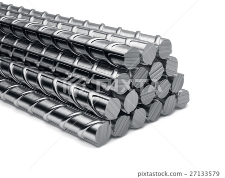 Reinforcement bars stack isolated 27133579