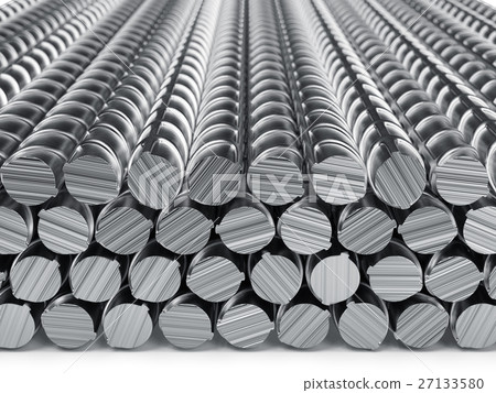 Reinforcement bars stack isolated 27133580