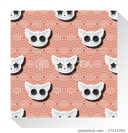 Animal seamless pattern collection with cat 8 27133704