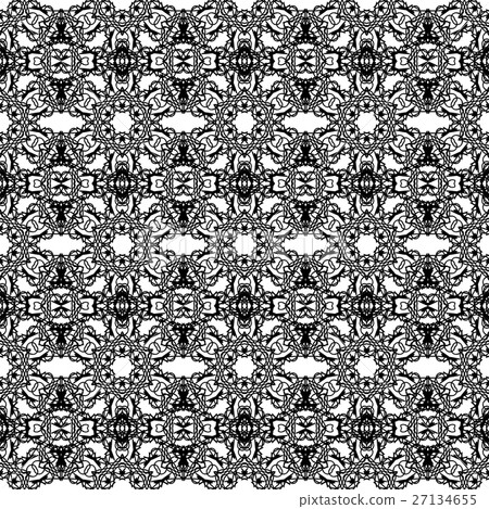 Ornamental Seamless Line Pattern Ornamental Seamless Line Pattern 27134655