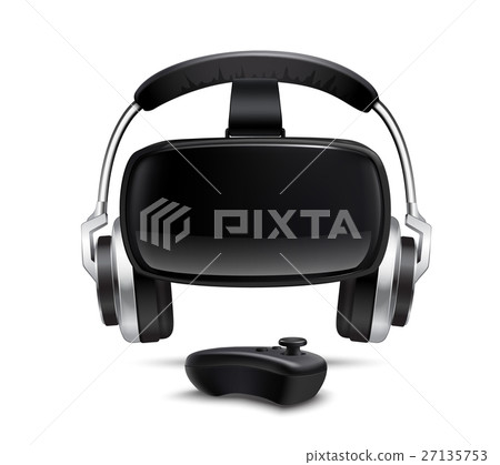 VR Headset Headphones Gamepad Realistic Image  27135753