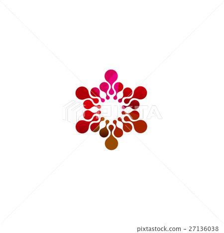 Digital colorful isolated circle logo template 27136038