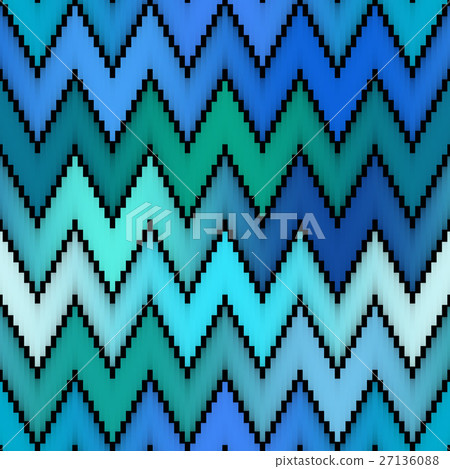 ZigZag Lines Gradient Tiling. Seamless Multicolor 27136088