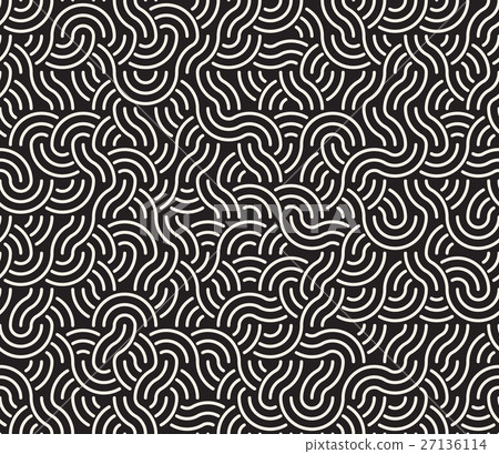Vector Seamless Black And White Irregular Arc Vector Seamless Black And White Irregular Arc 27136114
